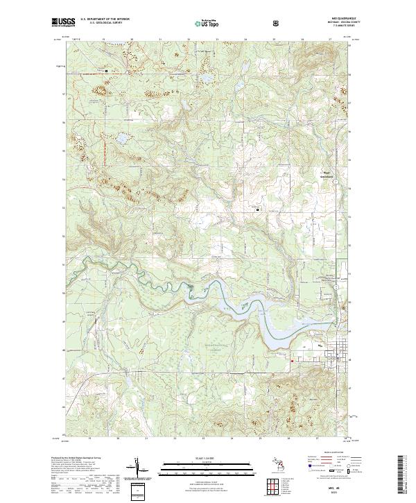 Mio topographic map thumbnail