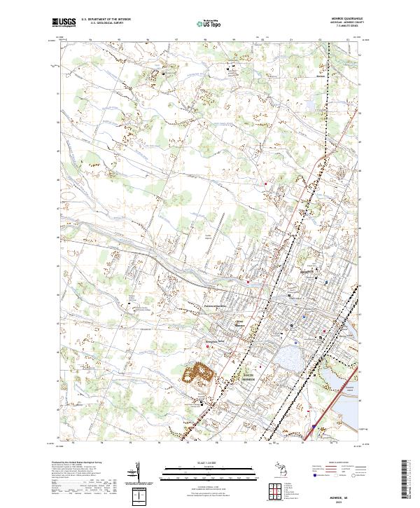 Monroe topographic map thumbnail