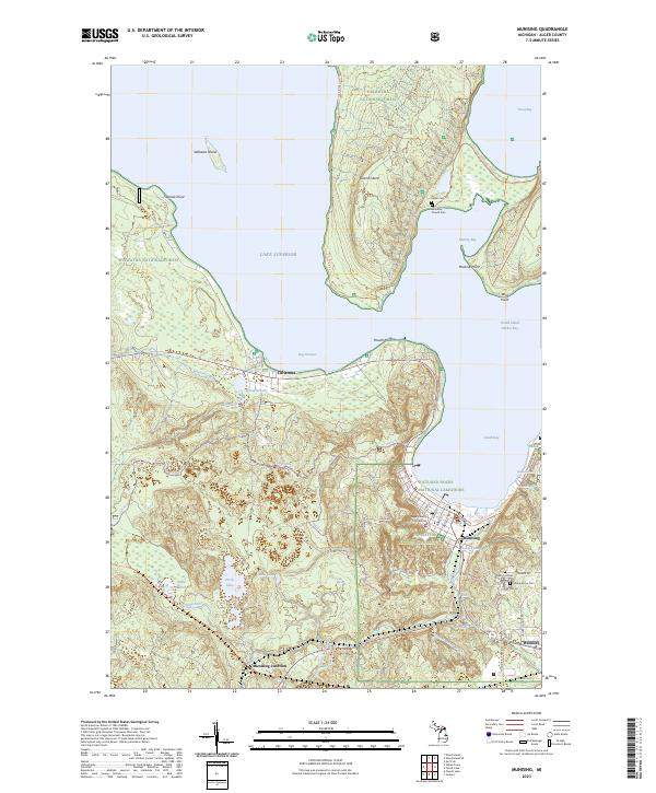Munising topographic map thumbnail