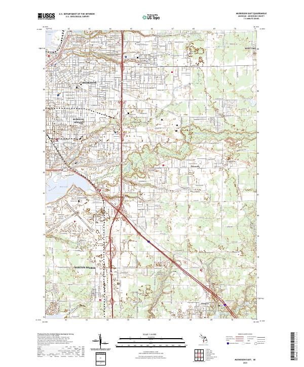 Muskegon East topographic map thumbnail