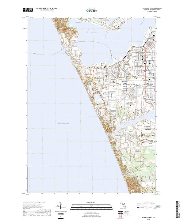 Muskegon West topographic map thumbnail