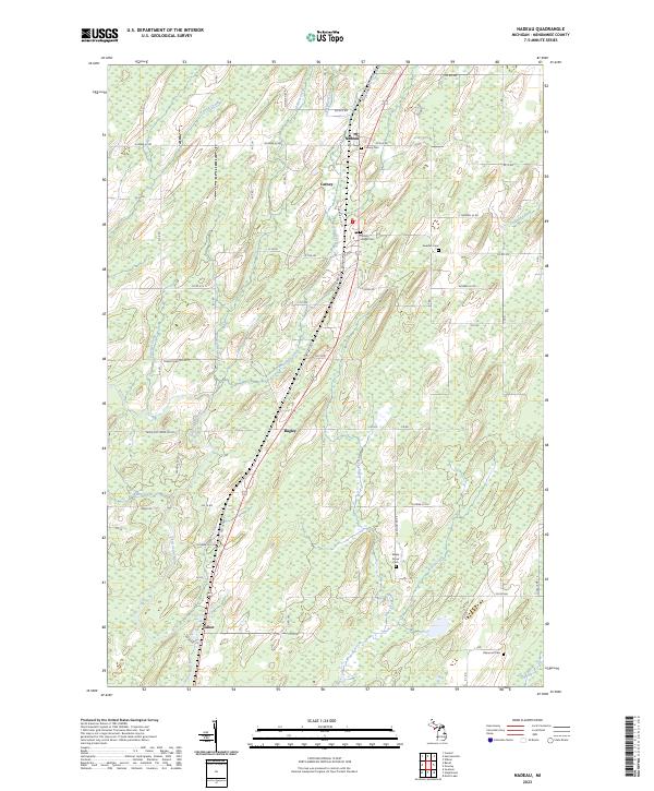 Nadeau topographic map thumbnail