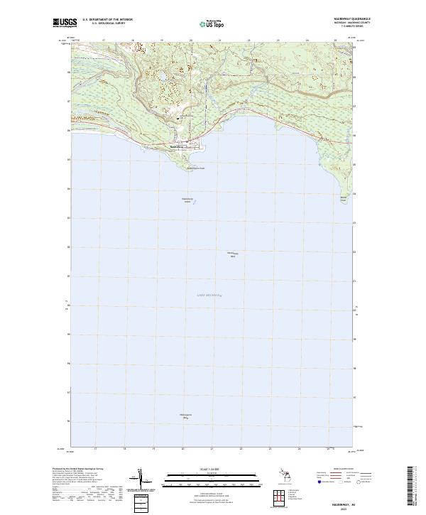 Naubinway topographic map thumbnail