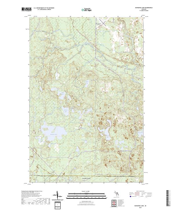 Nawakwa Lake topographic map thumbnail