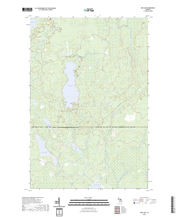 Ned Lake topographic map thumbnail