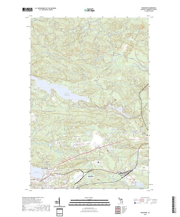 Negaunee topographic map thumbnail