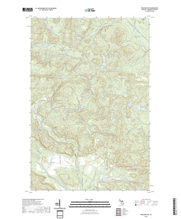 Negaunee NW topographic map thumbnail