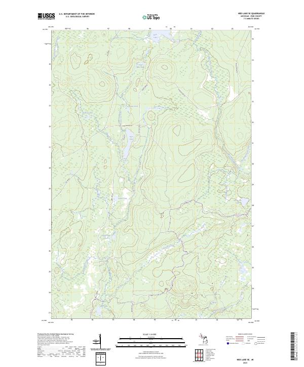 Ned Lake SE 2023 topographic map thumbnail
