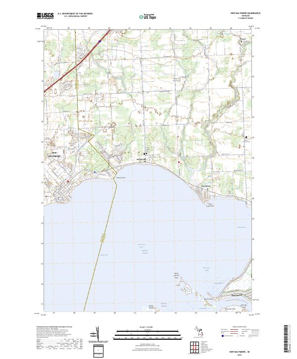 New Baltimore 2023 topographic map thumbnail