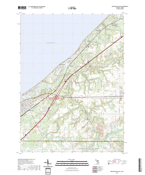 New Buffalo East topographic map thumbnail