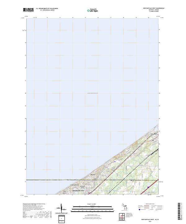 New Buffalo West topographic map thumbnail
