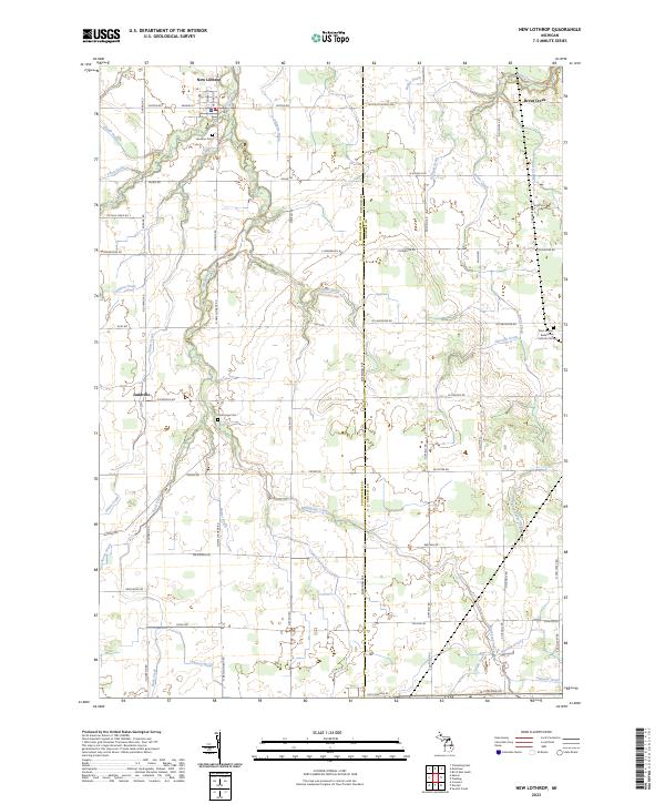 New Lothrop topographic map thumbnail