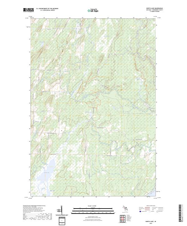 North Lake topographic map thumbnail