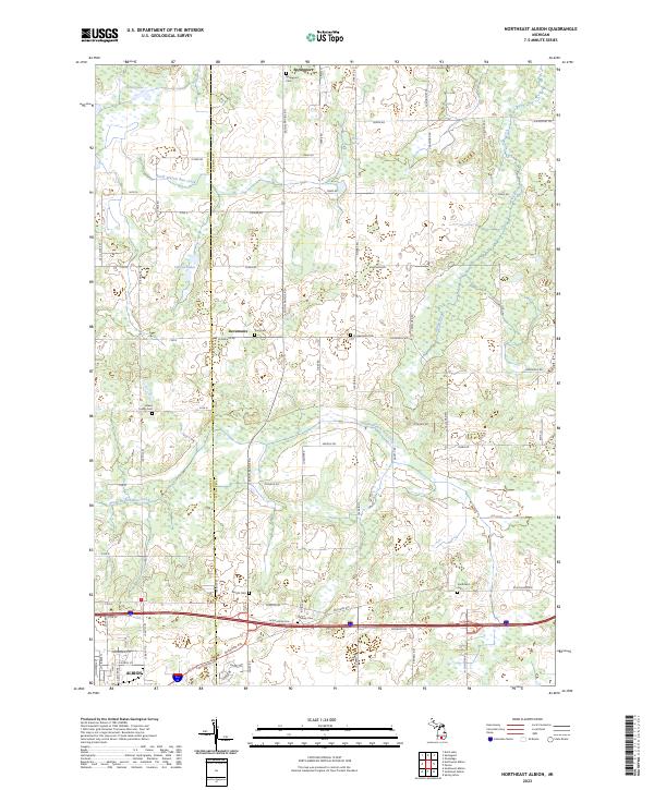 Northeast Albion topographic map thumbnail