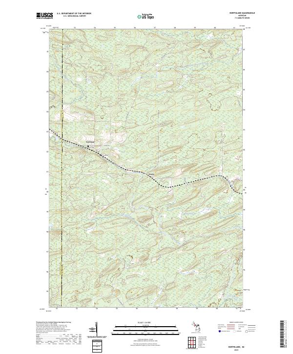 Northland topographic map thumbnail