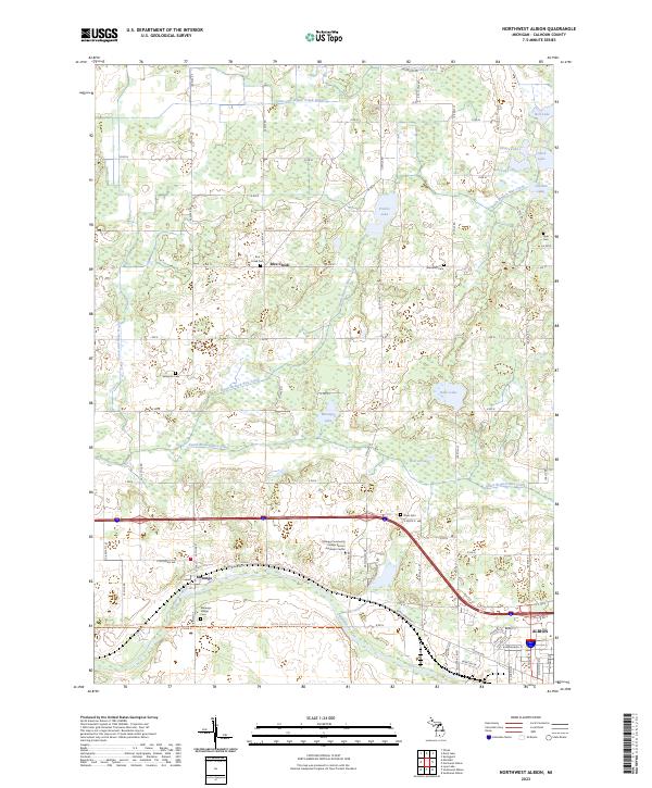 Northwest Albion topographic map thumbnail