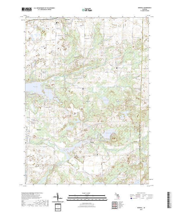 Norvell topographic map thumbnail