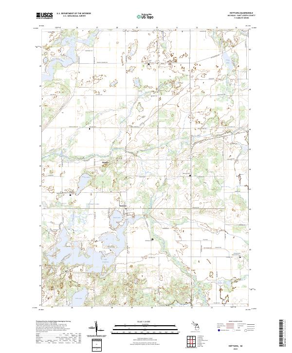 Nottawa topographic map thumbnail