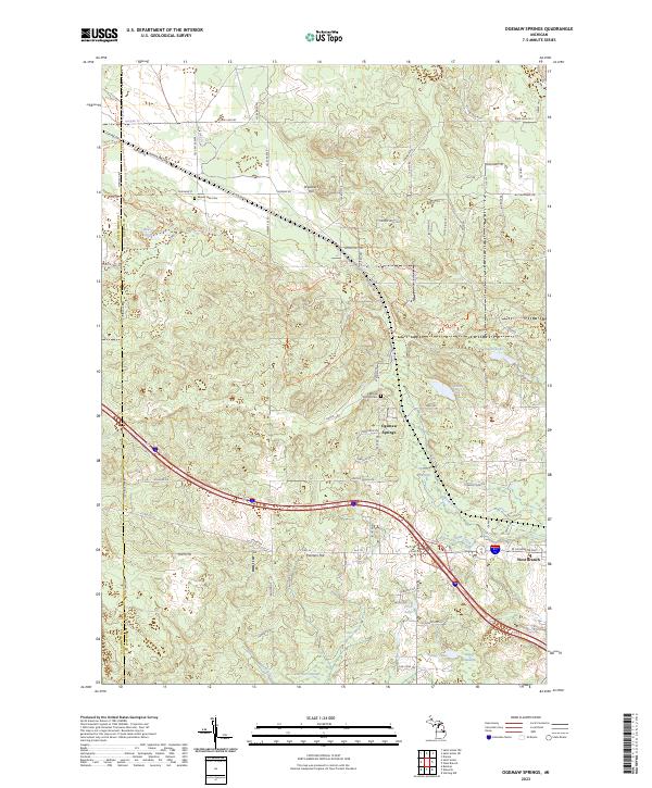 Ogemaw Springs topographic map thumbnail