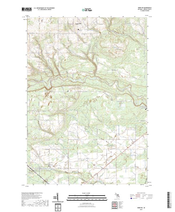 Omer SW topographic map thumbnail