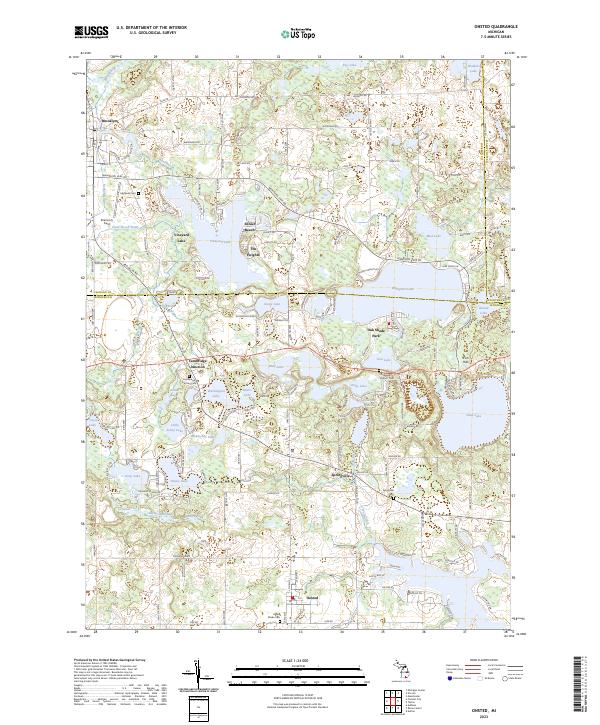 Onsted topographic map thumbnail