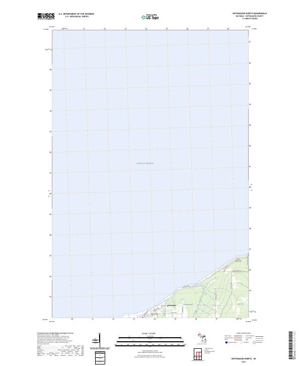 Ontonagon North topographic map thumbnail