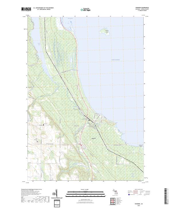 Ossineke topographic map thumbnail