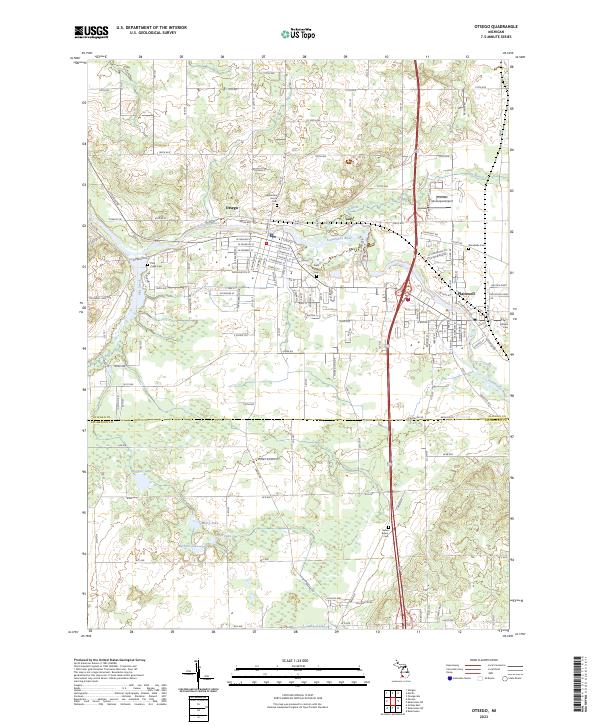 Otsego 2023 topographic map thumbnail