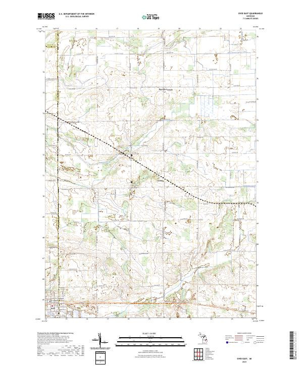 Ovid East topographic map thumbnail