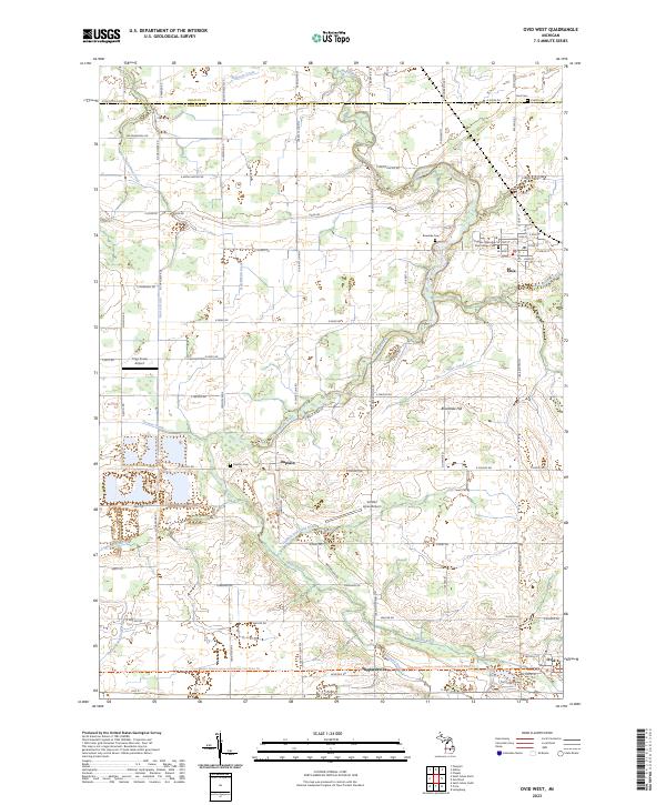 Ovid West topographic map thumbnail
