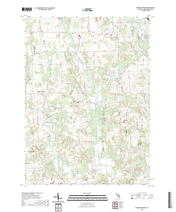 Parkers Corners topographic map thumbnail