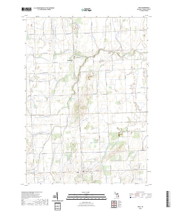 Peck topographic map thumbnail