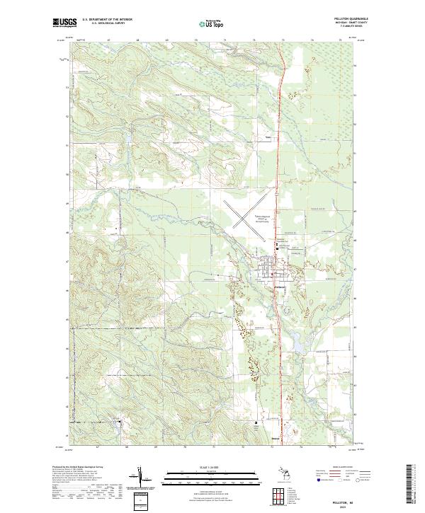 Pellston 2023 topographic map thumbnail
