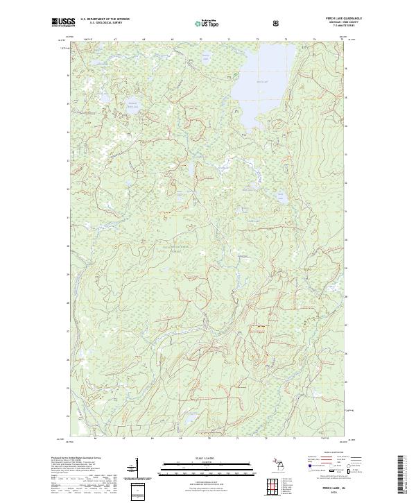 Perch Lake topographic map thumbnail