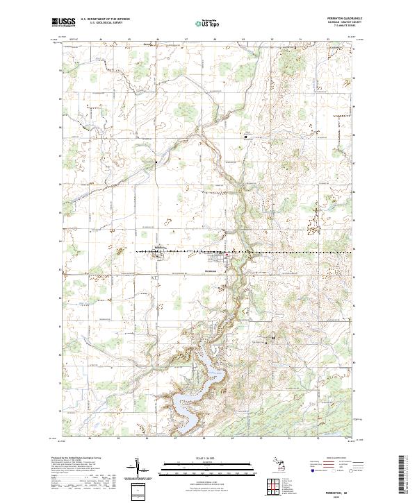 Perrinton 2023 topographic map thumbnail