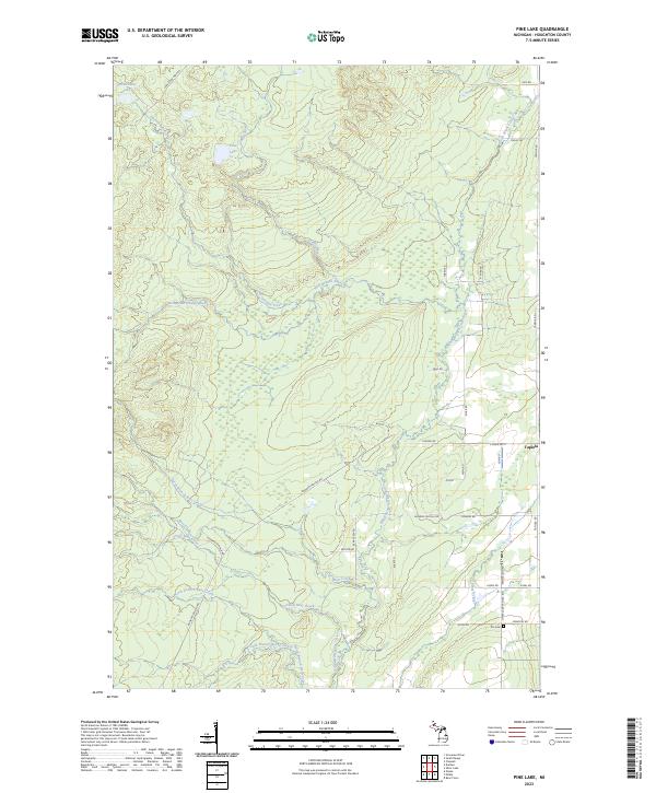 Pine Lake topographic map thumbnail