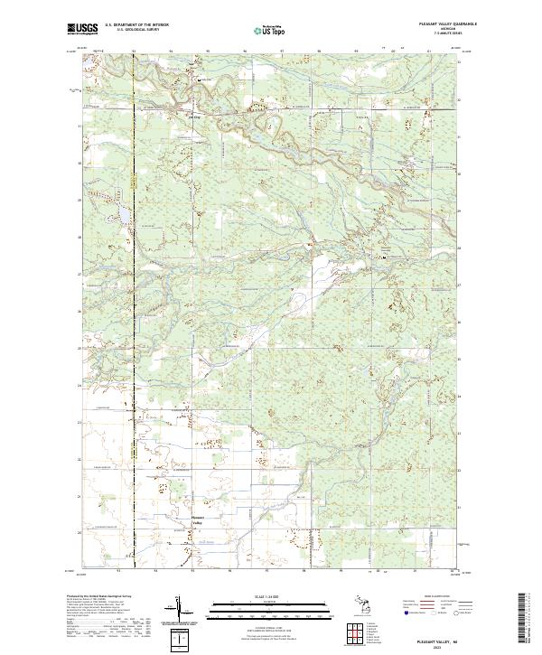 Pleasant Valley topographic map thumbnail