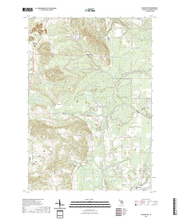Pleasanton 2023 topographic map thumbnail