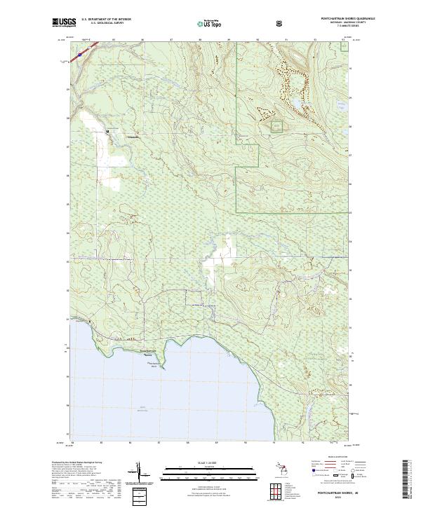 Pontchartrain Shores 2023 topographic map thumbnail