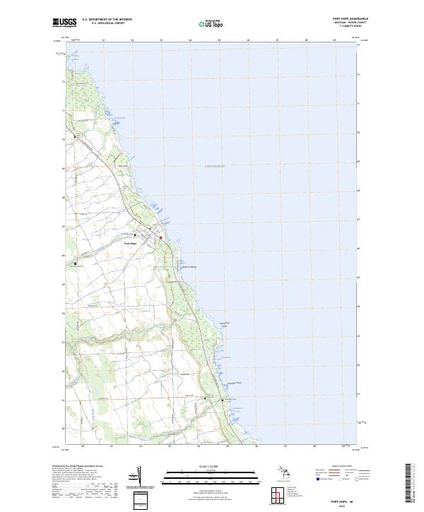 Port Hope 2023 topographic map thumbnail