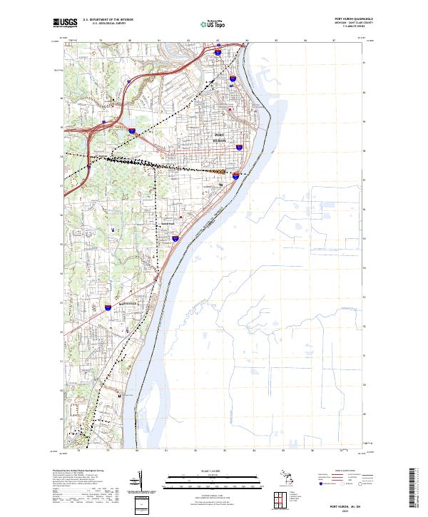 Port Huron topographic map thumbnail