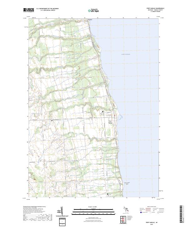 Port Sanilac 2023 topographic map thumbnail
