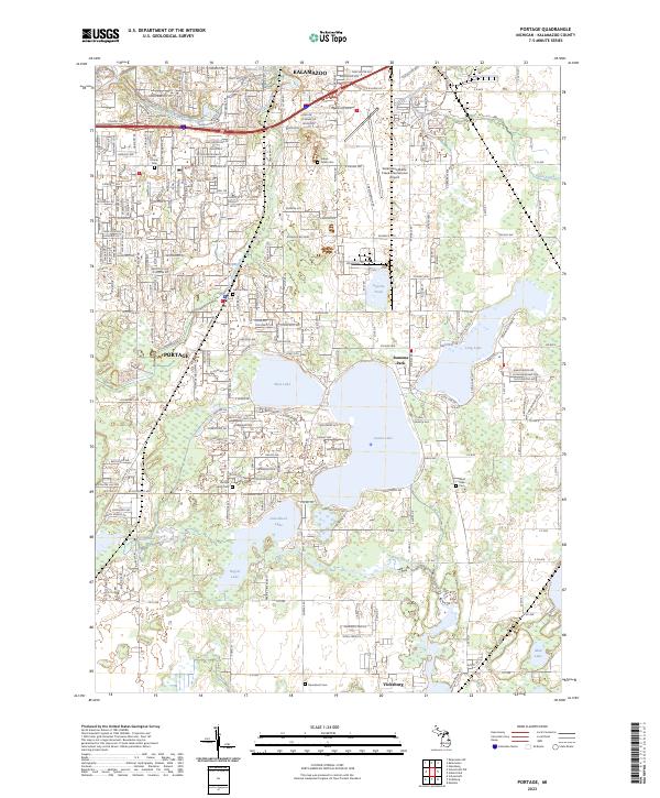 Portage 2023 topographic map thumbnail