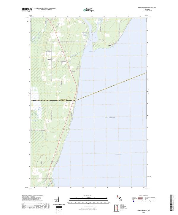 Portage Entry topographic map thumbnail