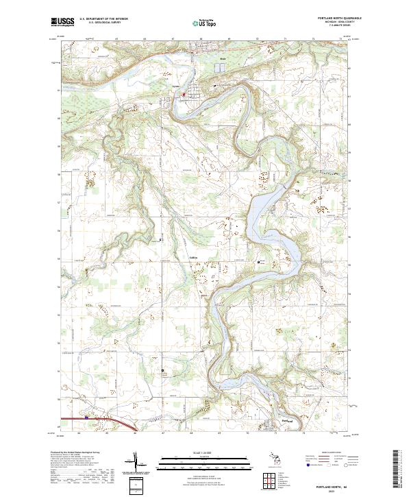 Portland North topographic map thumbnail