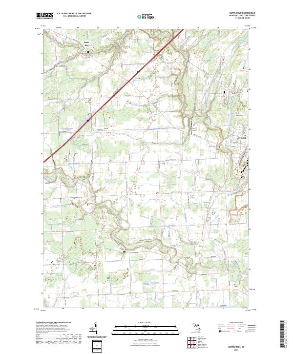 Rattle Run topographic map thumbnail