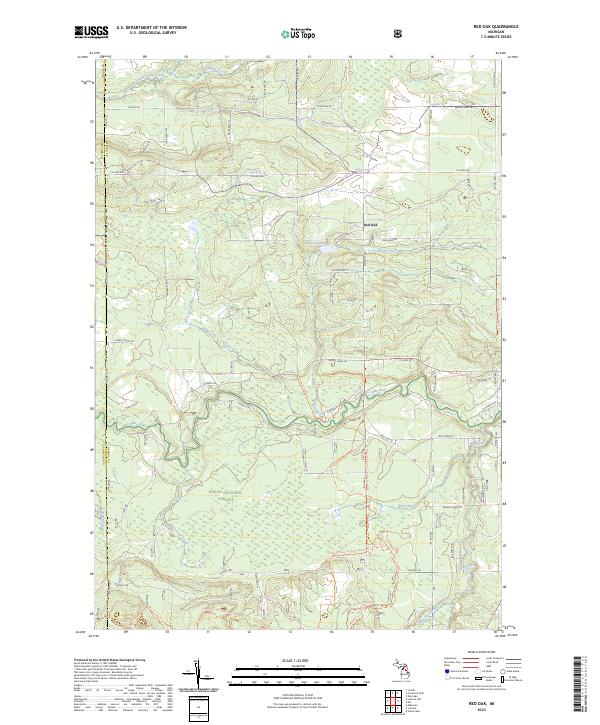 Red Oak 2023 topographic map thumbnail
