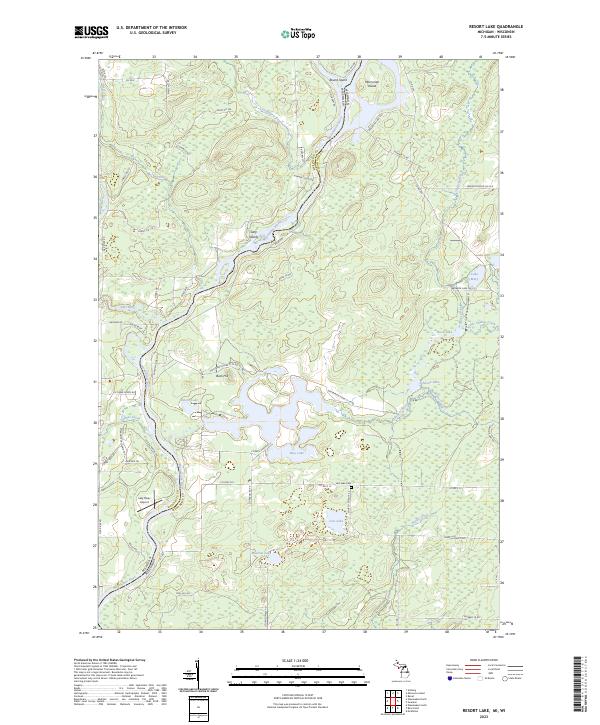 Resort Lake topographic map thumbnail