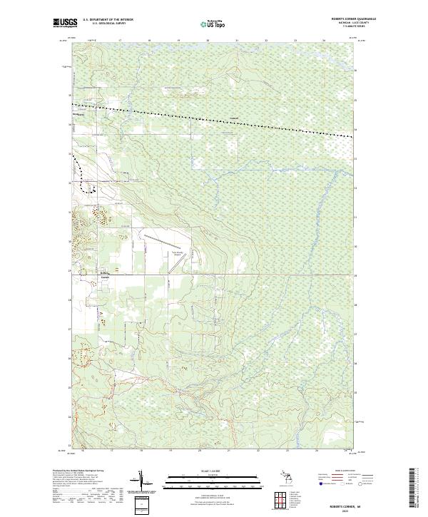 Roberts Corner 2023 topographic map thumbnail