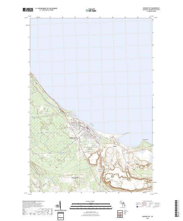 Rogers City 2023 topographic map thumbnail